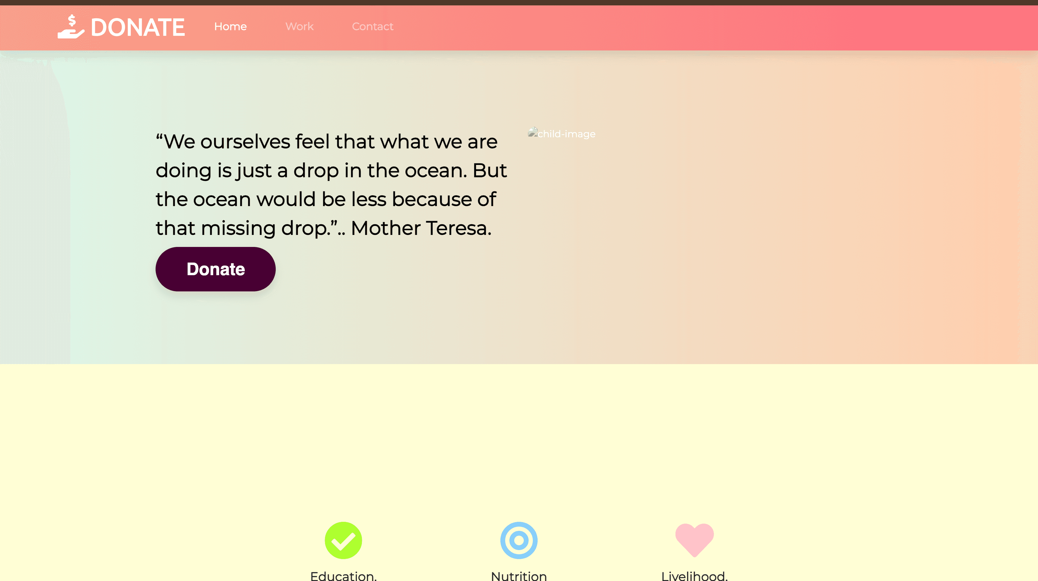 Happniess - A donation collecting preview