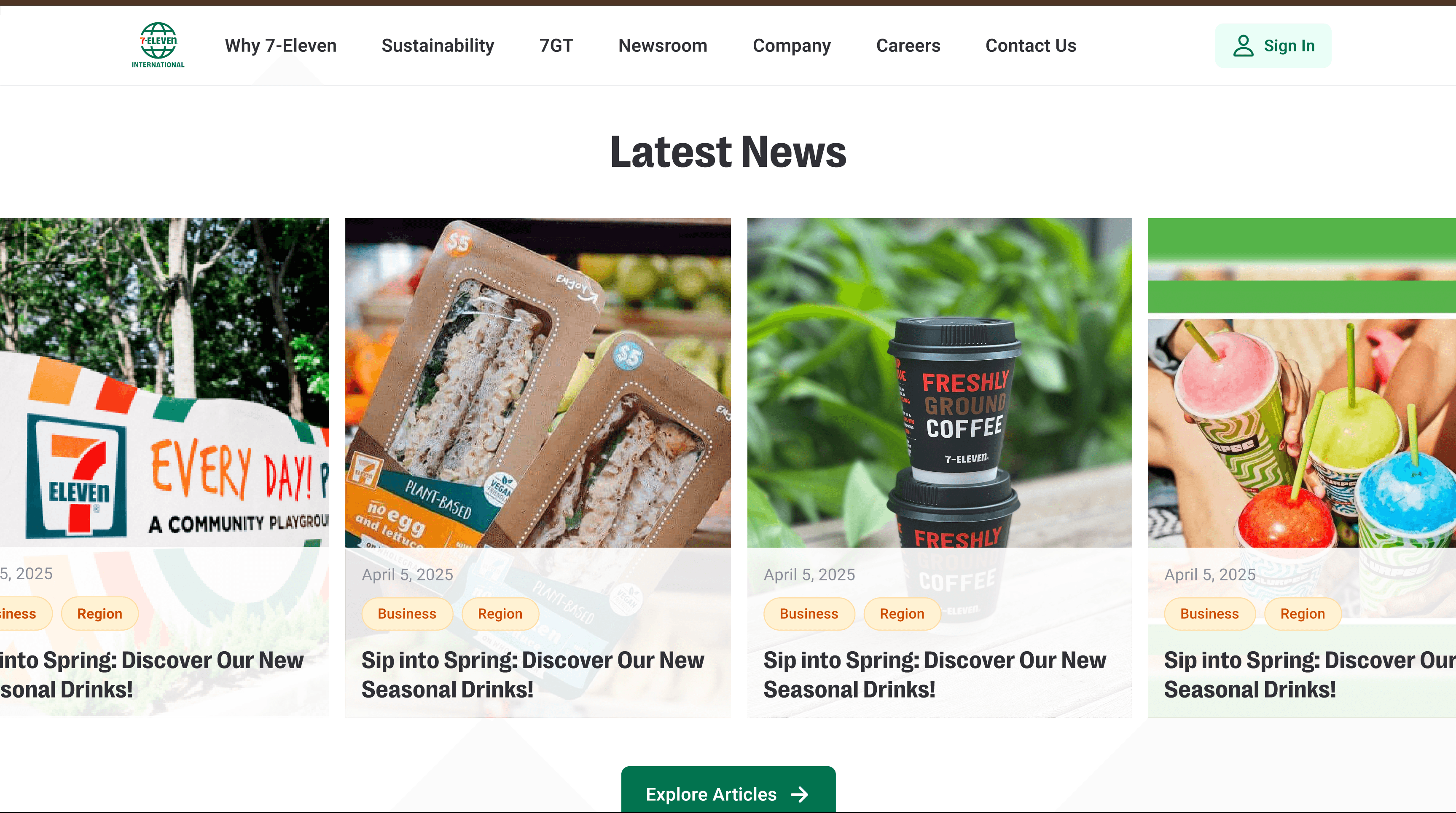7‑Eleven International Web App preview
